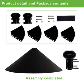 WUCYLKA universal-fit-squirrel-baffle fits shepherds hooks and pole standards.