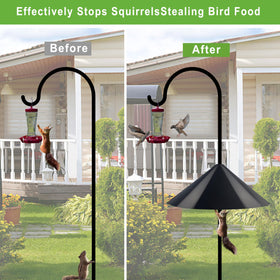 WUCYLKA weatherproof-squirrel-baffle withstands sun and rain for outdoor use.