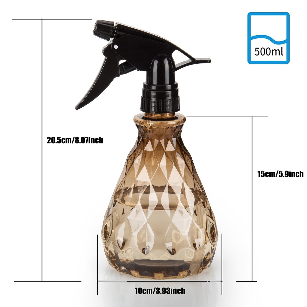 Ergonomic push-head design ensures comfortable use during extended spray sessions.