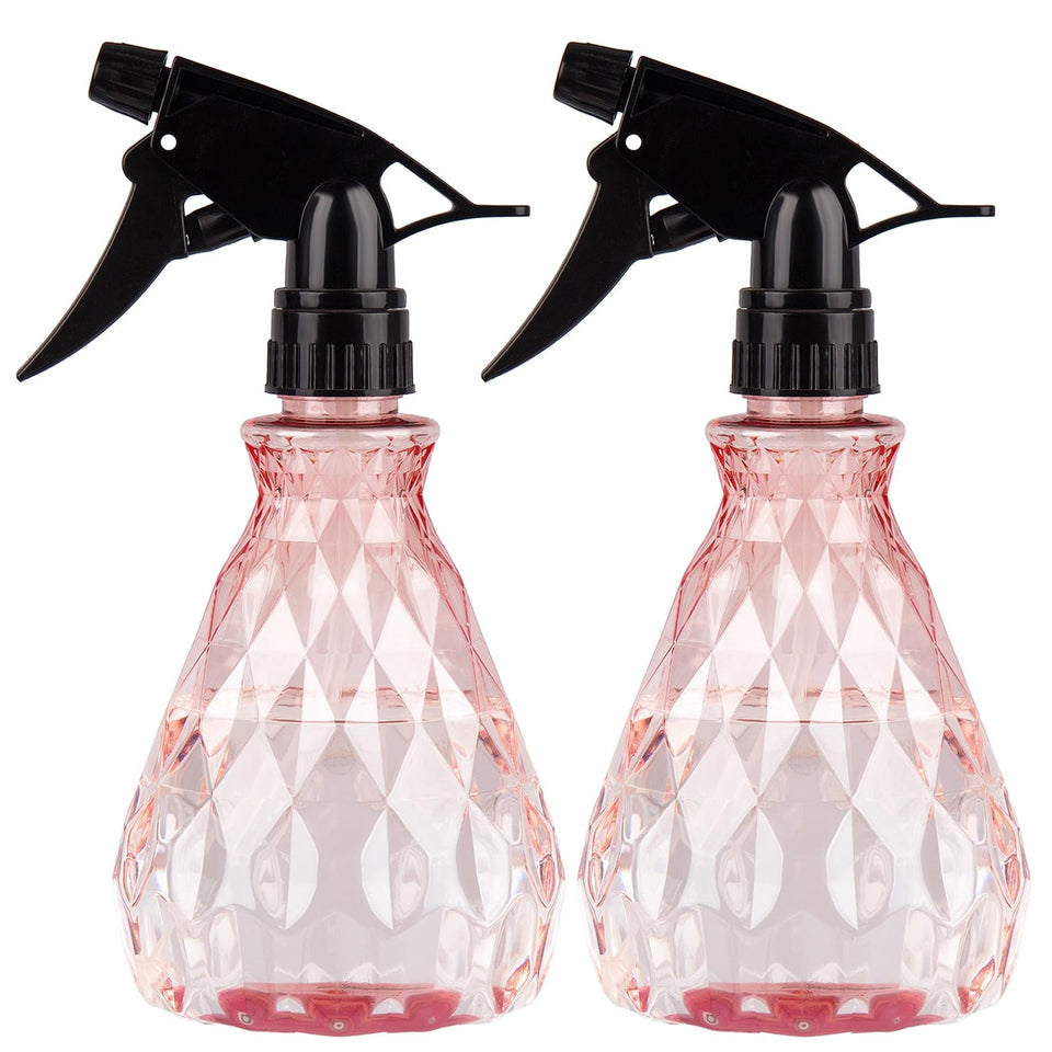 Wugongshan spray bottle 500ml pink two-pack for versatile cleaning and watering tasks.