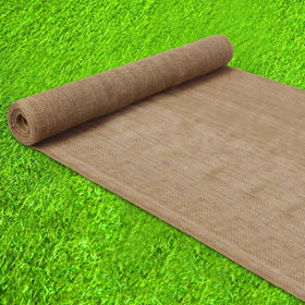 Wukfuiui burlap garden wrap in natural jute for eco-friendly weed suppression.