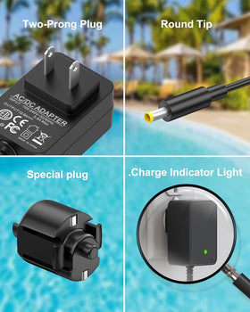 WUKUR charger extended cord length 1.8 meters for flexible placement