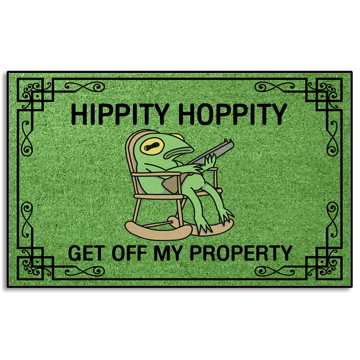 Wulidrom Hippity Hoppity doormat at front door, durable and low-profile for busy entrances.