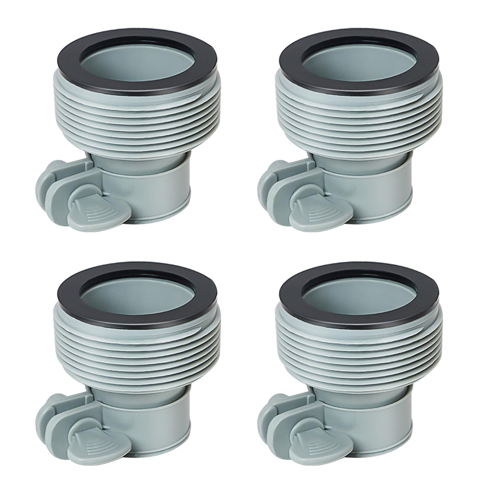 Wulitaotao hose adapter Type B installed for quick, secure pool hose connection.