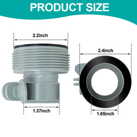 Wulitaotao Type B threaded end connects to a 1.5-inch hose for simple assembly.