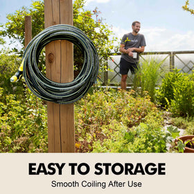 Wurzberge portable garden hose for easy storage and quick setup.