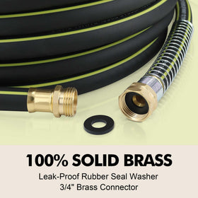 Wurzberge flexible all-weather hose adapts to extreme temperatures for year-round watering.