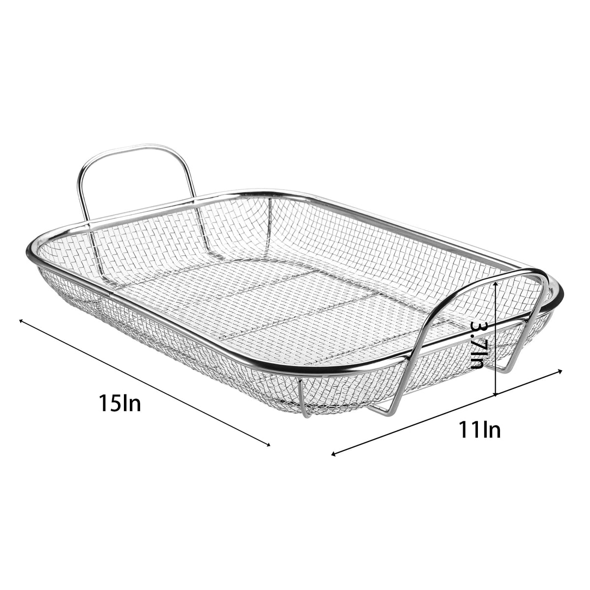 WUWEOT grill basket vegetables on grid ready for even heating