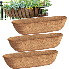 Wuyusile 30-inch coco liner trough for window boxes and baskets, durable plant support