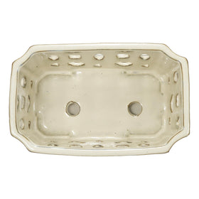 W&W orchid pot glazed finish adds elegant decor touch