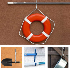WWD POOL aluminum pole hanger blue packaging with full hardware