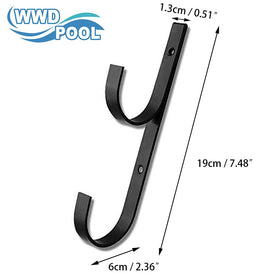 WWD POOL aluminum pole hanger blue side view highlighting robust metal construction