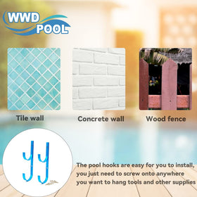 WWD POOL blue aluminum pole hanger used to hang garden tools neatly