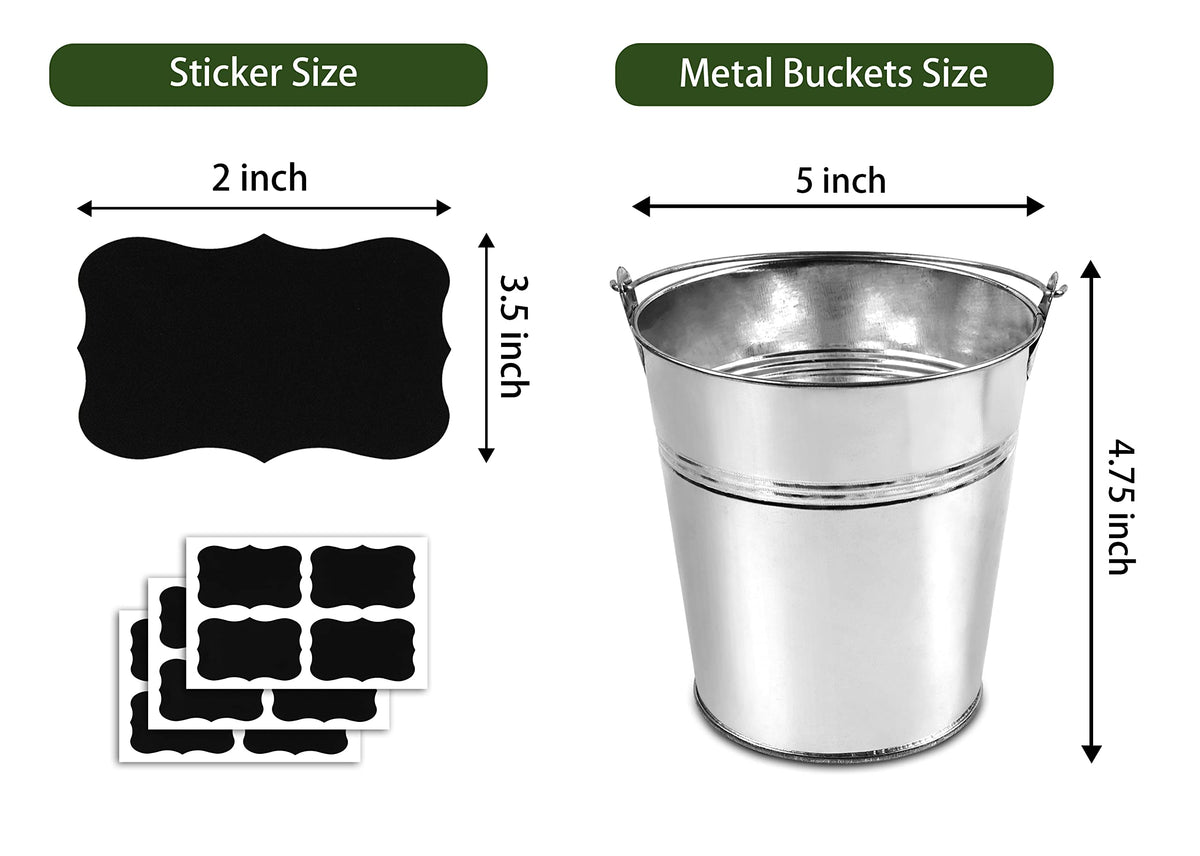 WwongxianB galvanized 5-inch bucket close-up showing durable steel construction