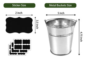 WwongxianB galvanized 5-inch bucket close-up showing durable steel construction