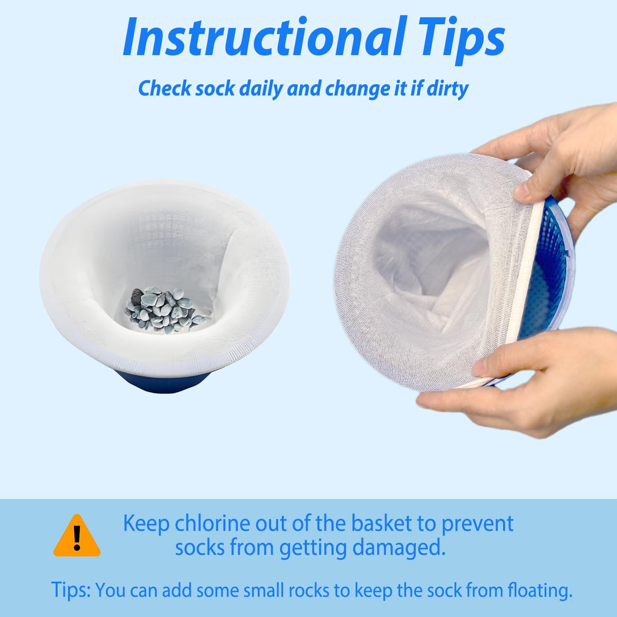 WXFANA 40-pack pool socks offer cost-effective maintenance and fewer cleanups.