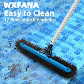 WXFANA 12-row nylon bristles deliver dense scrubbing power for stubborn stains.