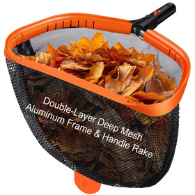 WXFANA 17.5-inch pool net with aluminum frame for durable debris collection.