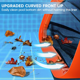 WXFANA deep nylon net captures leaves and insects during cleaning.