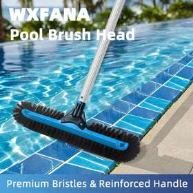 WXFANA curved-edge bristles protect vinyl liners during thorough scrubbing.