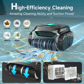 Wybot C2 dual-filtration system captures leaves and fine particles