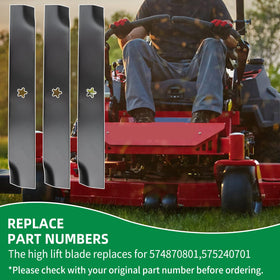 Wyevee 52-inch deck fit illustration for cleaner lawn edges.