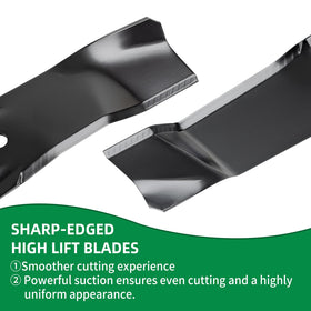 Wyevee 942-04125 long blade; improves airflow on a 46-inch deck mower.