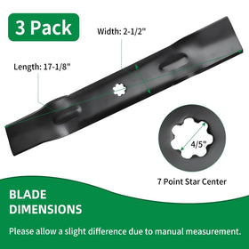 Wyevee AM141035 compatible blades fit multiple John Deere models for easy replacement