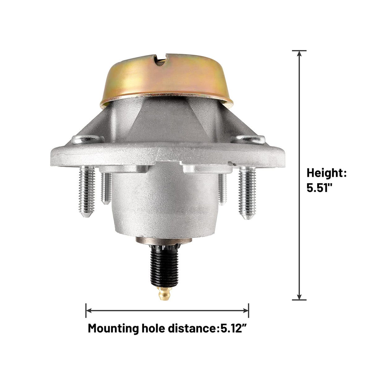 Wyevee AM144377 spindle with pre-attached bearings for quick install.