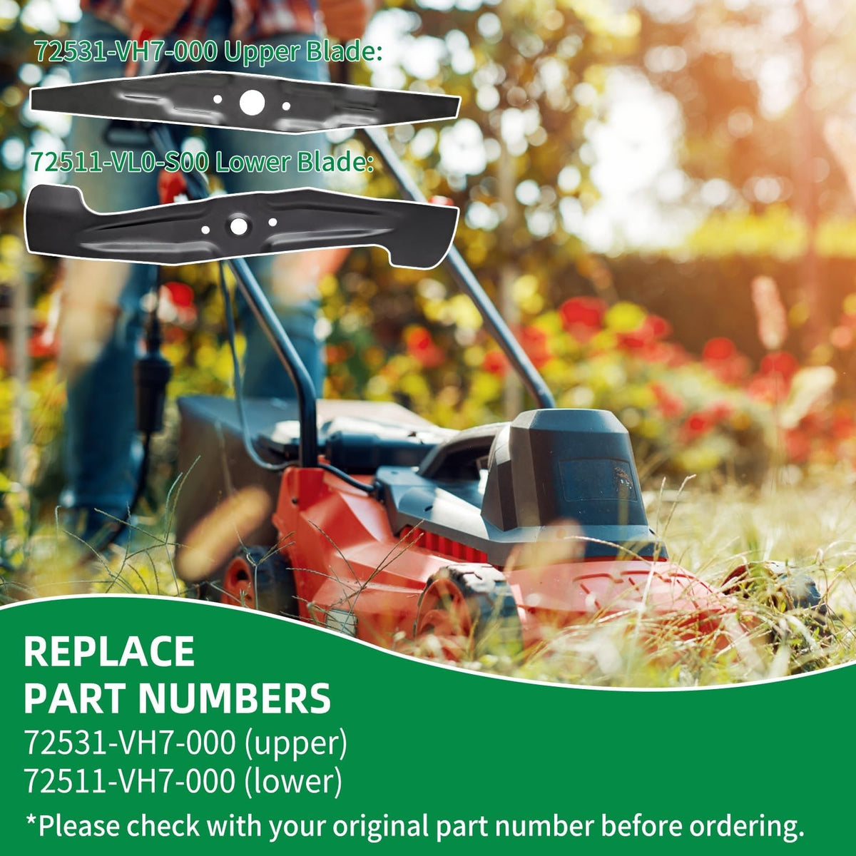 Wyevee blades cutting action reduces clogging and improves grass lift.