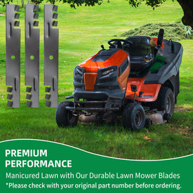 Wyevee 3-pack blades simplify stocking up for routine lawn care.