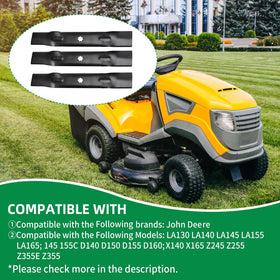 Wyevee carbon steel blades offer durability and a clean, even mowing experience