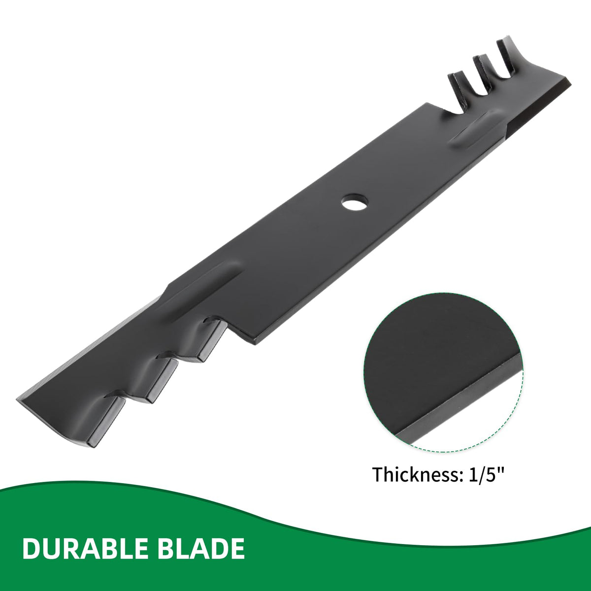 Wyevee heavy-duty steel blades withstand wear for longer mowing seasons.