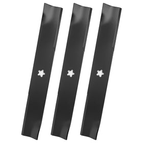 Wyevee high-lift blade 52-inch close-up shows sharp edge for precision mowing.
