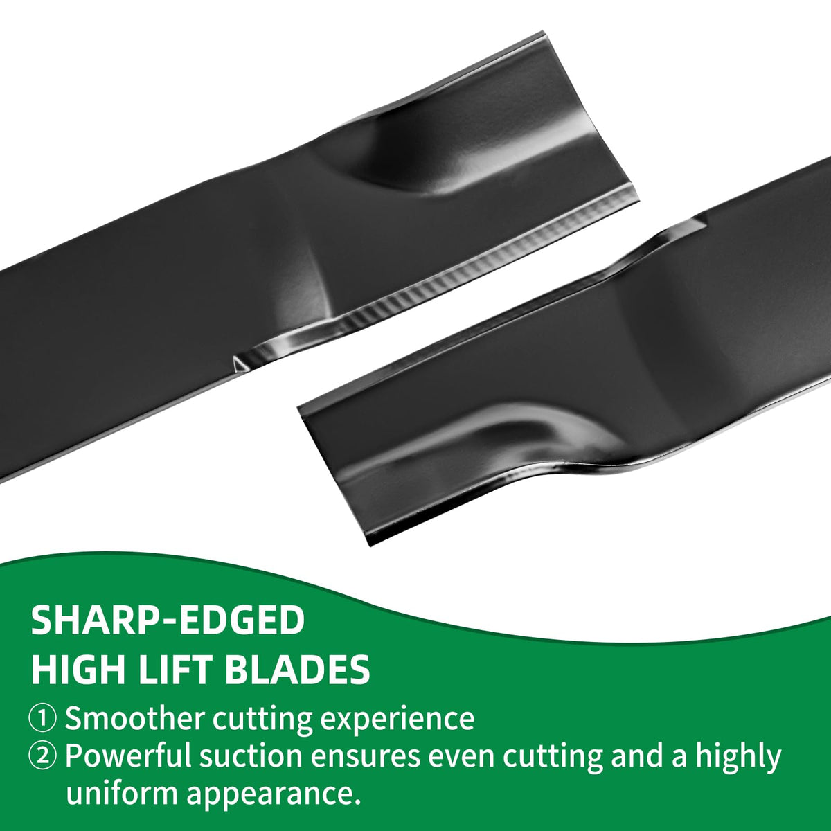 Wyevee blade side view demonstrates profile for efficient airflow and clipping discharge.