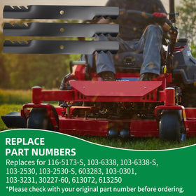 Wyevee installation guide for the 103-6338 blade set on a mower