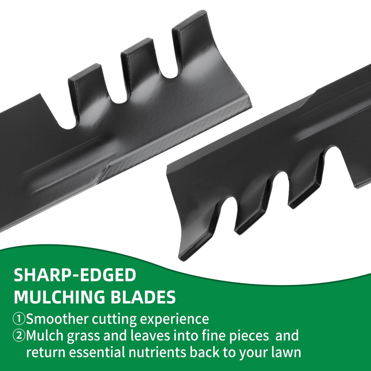 Wyevee mower blades for 52-inch deck offer durable performance and smooth operation.