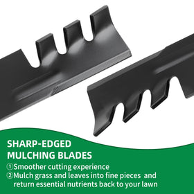 Wyevee mower blades for 52-inch deck offer durable performance and smooth operation.
