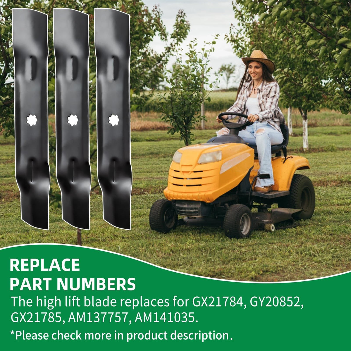 Wyevee blades crafted for tall grass and dense vegetation in home lawns