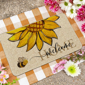 Wylumen Burlap surface mat helps trap dirt before it reaches floors.