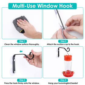 WYLUNBI wind chime hanger on window adds ambient outdoor sound.
