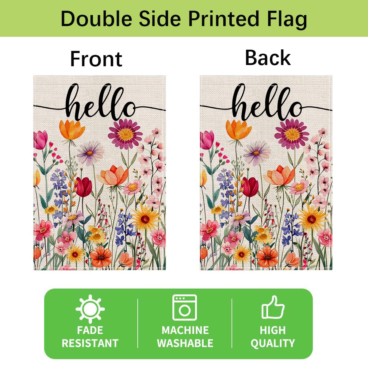 Wyooxoo porch veranda garden flag suitable for outdoor display.