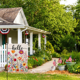 Wyooxoo welcome garden flag for outdoor decor improves curb appeal.