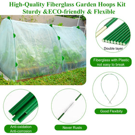 WYRJXYB fiberglass garden hoops rust free and durable for long seasons