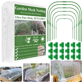 WYRJXYB garden netting-10x30ft protects vegetables from insects while allowing airflow.