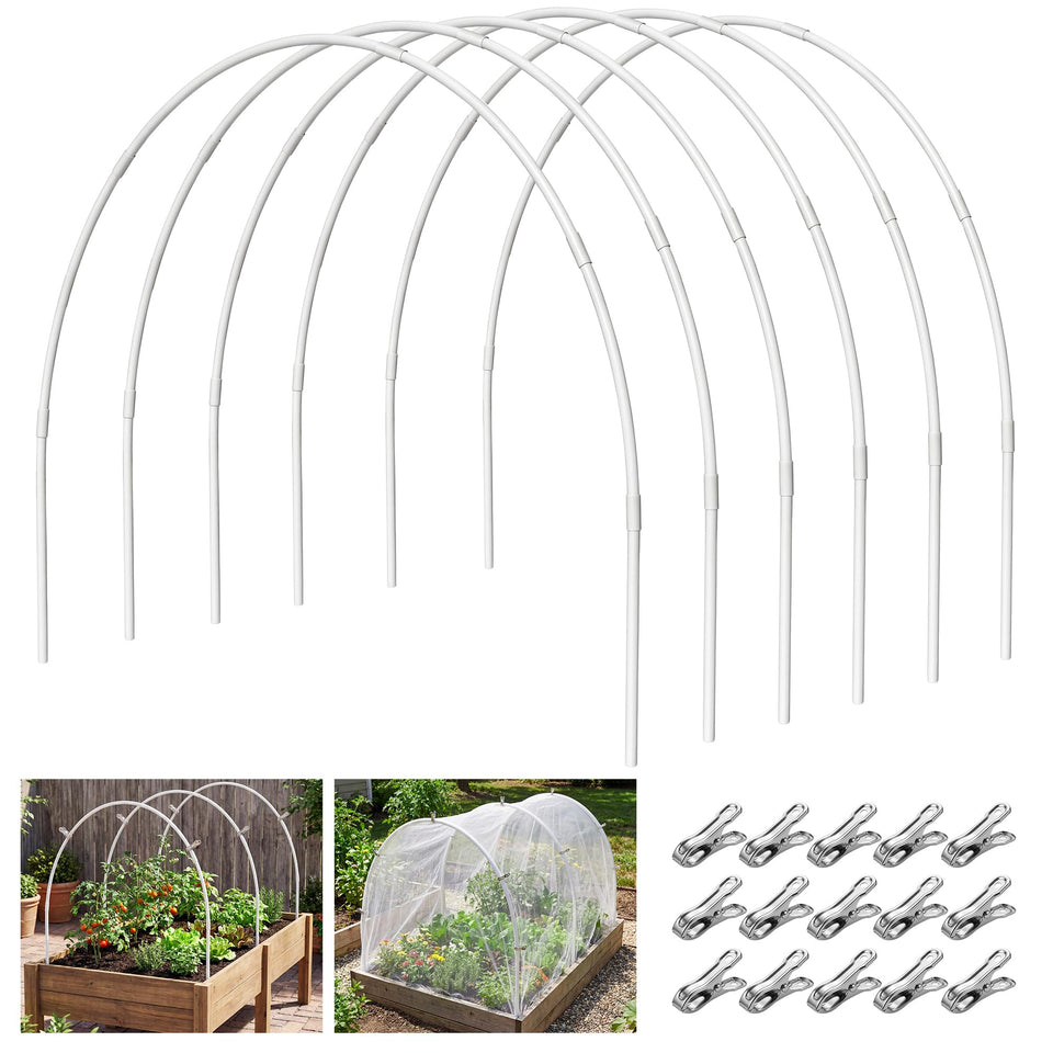 WYRJXYB greenhouse hoops 36pc set protects raised beds and simplifies DIY tunnel setup