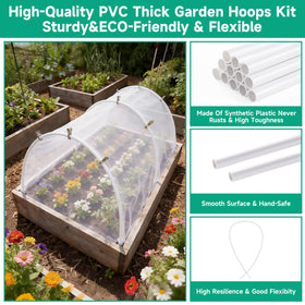 WYRJXYB kit supports row covers, netting, and shade cloth