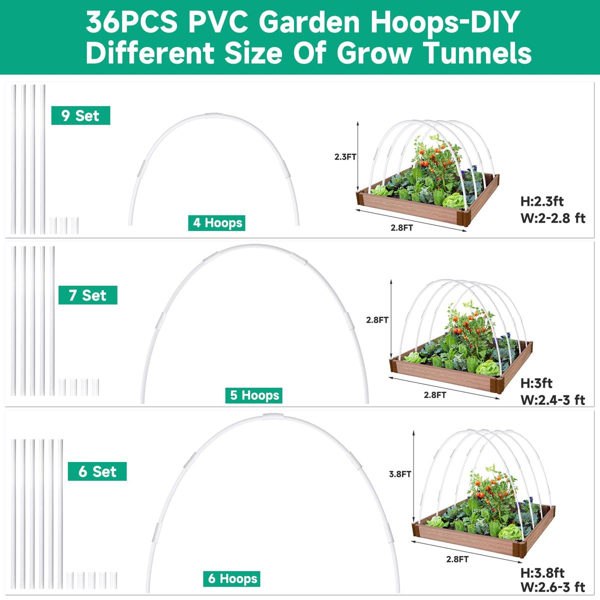 WYRJXYB 17-inch hoops fit beds about 2.8 ft wide