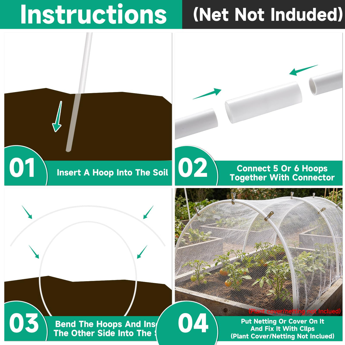 WYRJXYB rust-free PVC poles offer durable garden support