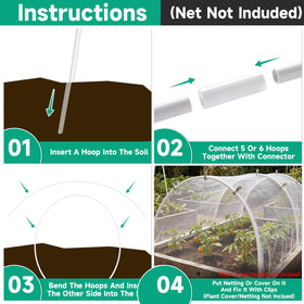 WYRJXYB rust-free PVC poles offer durable garden support